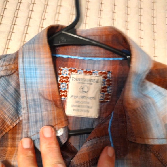 Large long sleeve panhandle slim pearl snap - Picture 1 of 3